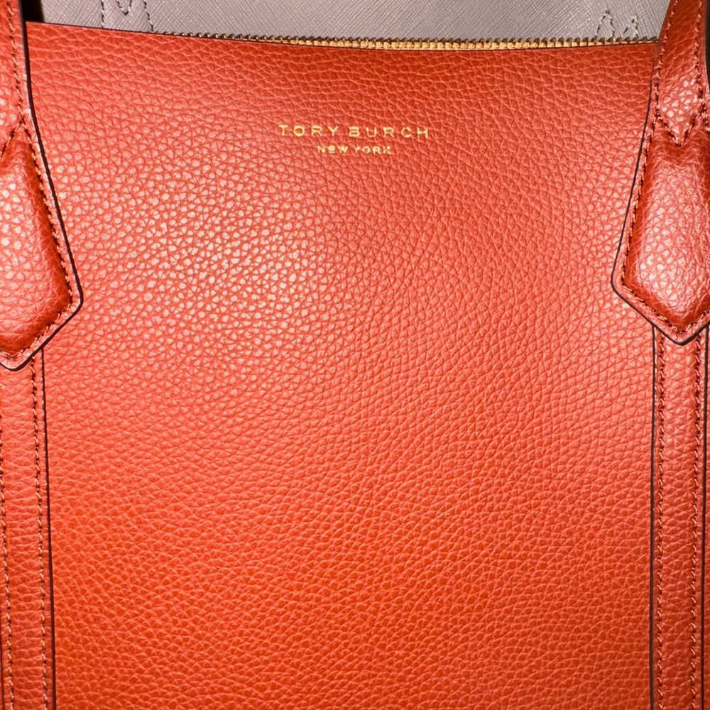 Tory Burch Cognac Leather Tote - Picture 2 of 8